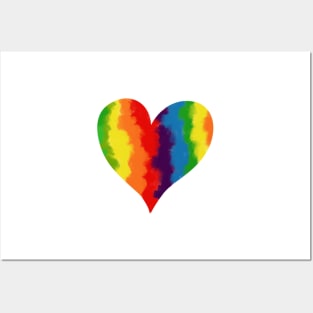 Rainbow heart, Love is colorful Posters and Art